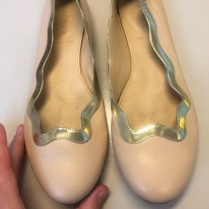 J.Crew leather flats size 8. Used good condition